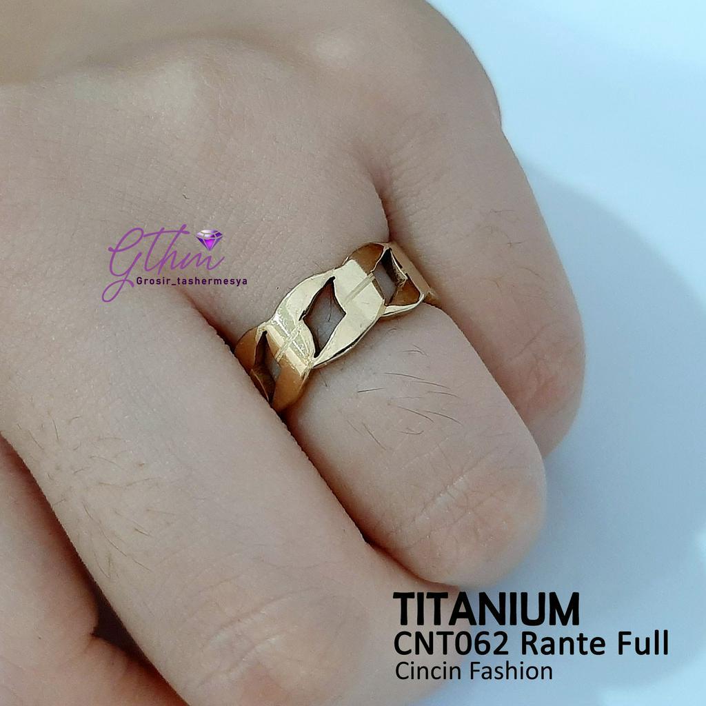 cincin wanita cnt062 model rante titanium stainless steel