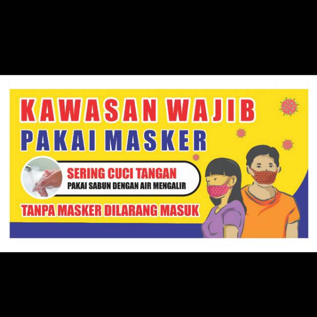 Area Wajib Pakai Masker Kpu - Stiker area wajib pakai ...