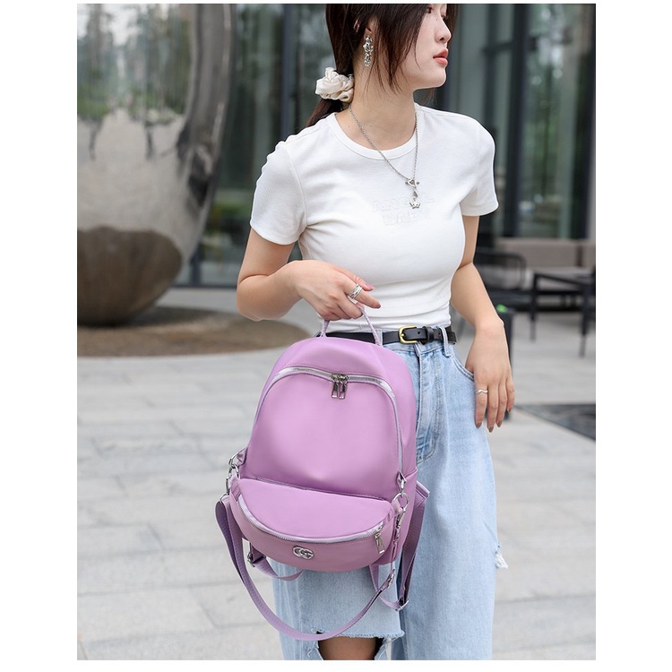 Satu7an T265 Tas Ransel Wanita Style Korea Fashion Motif Tas Cewek Import Multifungsi Tas Punggung Backpack Women Kain Oxford