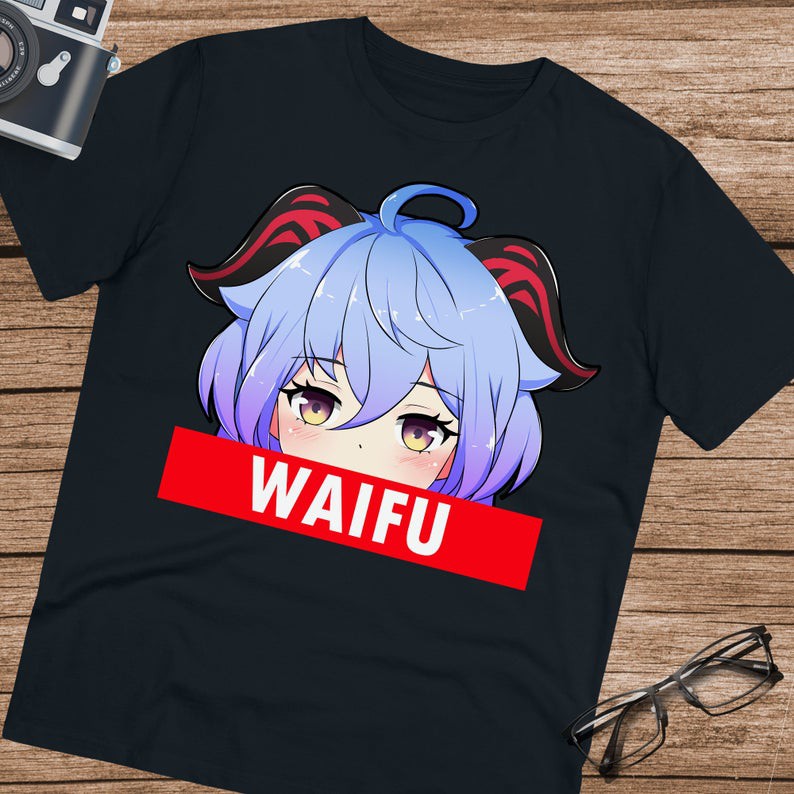 Tshirt Genshin Impact Ganyu as Waifu Kawaii Girl Character Game