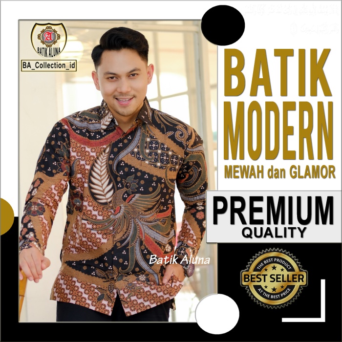 Baju Batik Cowok Modern Lengan Panjang Premium Baju Batik Pria Original Asli Solo Produksi BATIK ALU