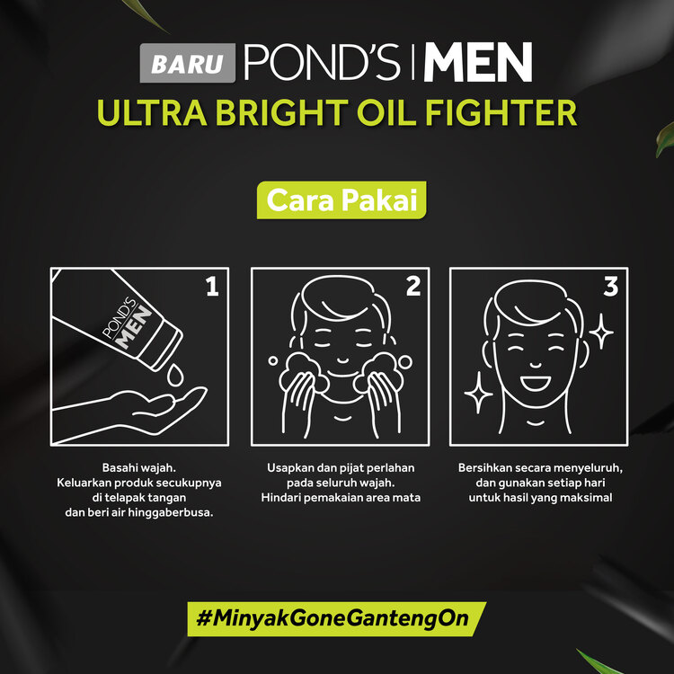 Ponds Men Ultra Bright Oil Fighter Facial Foam 100G