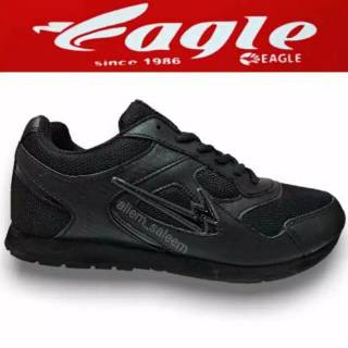  Sepatu  Sekolah Full Hitam EAGLE  THANOS ORIGINAL 32 48 