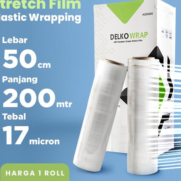 

☈ PLASTIK WRAPPING/STRETCH FILM Delkowrap 50cm x 200m ➵