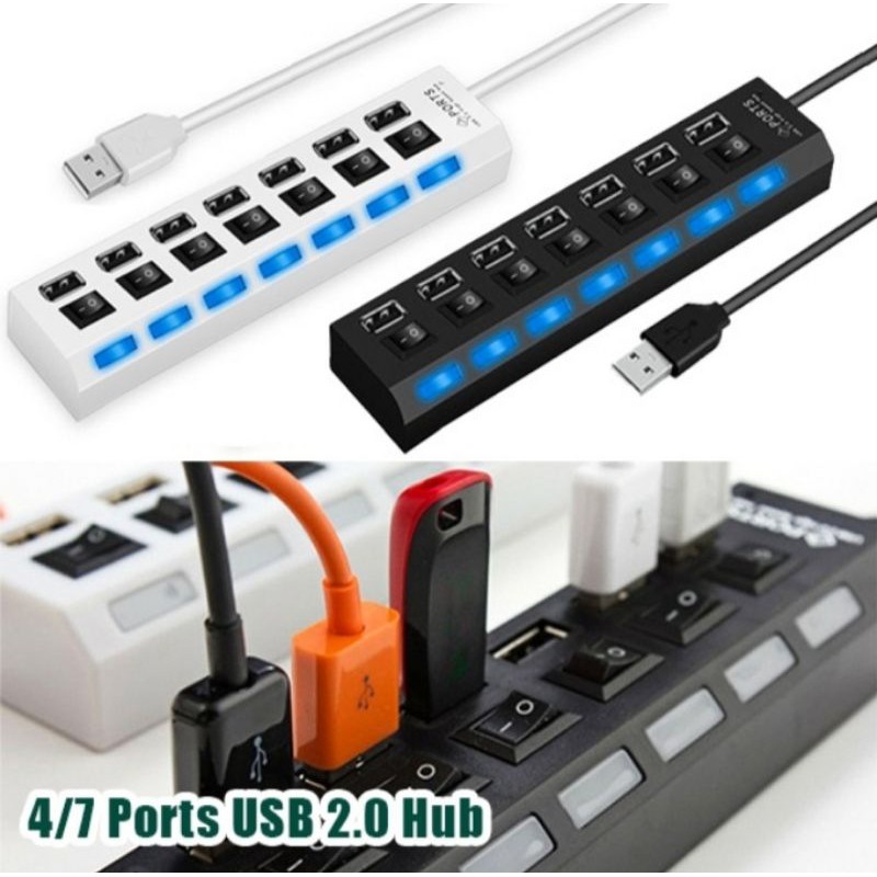 CHARGER USB HUB 7 PORT ON OFF USB