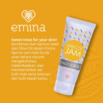 Emina Apricot Jam Face Scrub Ekstrak Alpukat 60ml - Pembersih Wajah