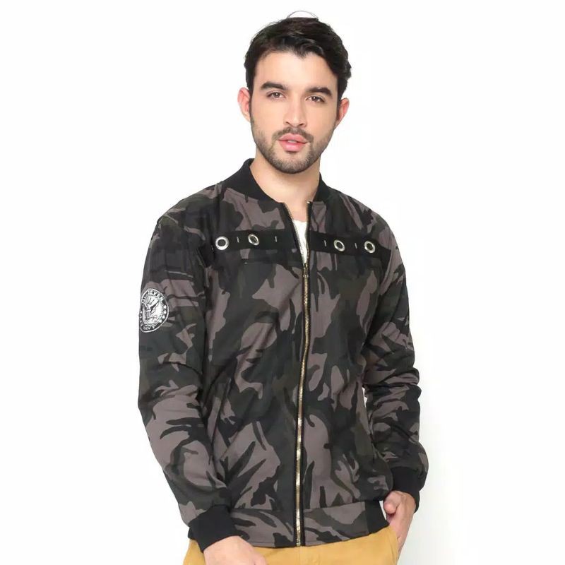 Jaket Loreng Pria Camo Tentara Army Terbaru Milenial Premium Original