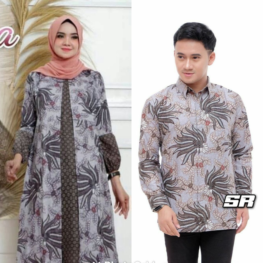 Gamis Syari Jumbo Busui Resleting Depan Kekinian Terbaru Baju Ibu ibu Motif Batik Kain Katun Kombinasi Batik Big size LD 130