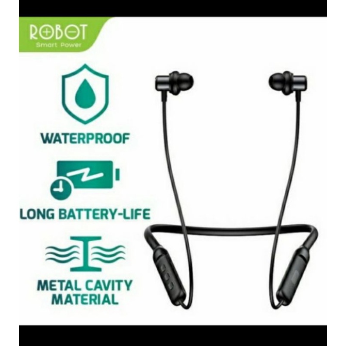 Headset Handsfree Earphone Neck Bluetooth Robot Spirit N10 Original