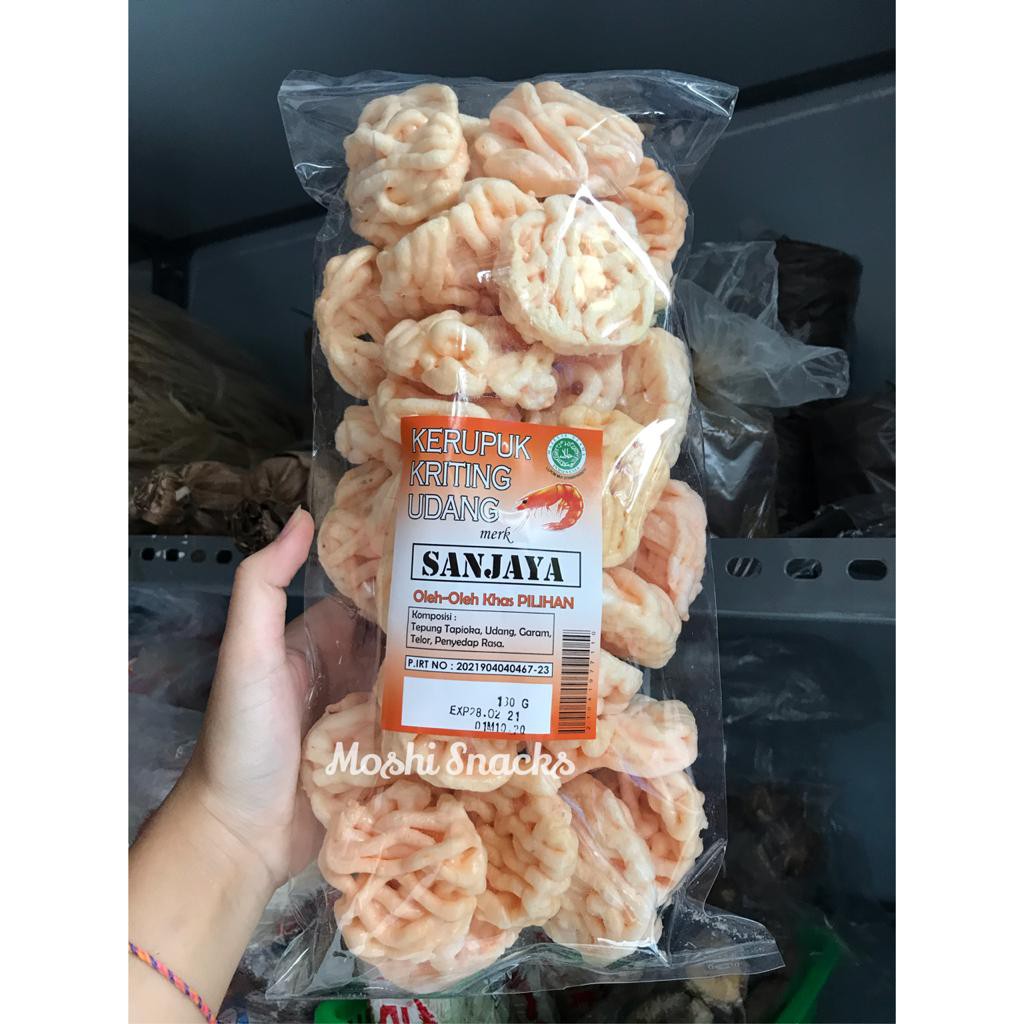 

Kerupuk Oven Udang Sanjaya 130gr Asli Bangka / Krupuk Keriting Udang Bangka / Kerupuk Oven Tanpa Minyak / Moshi Snacks