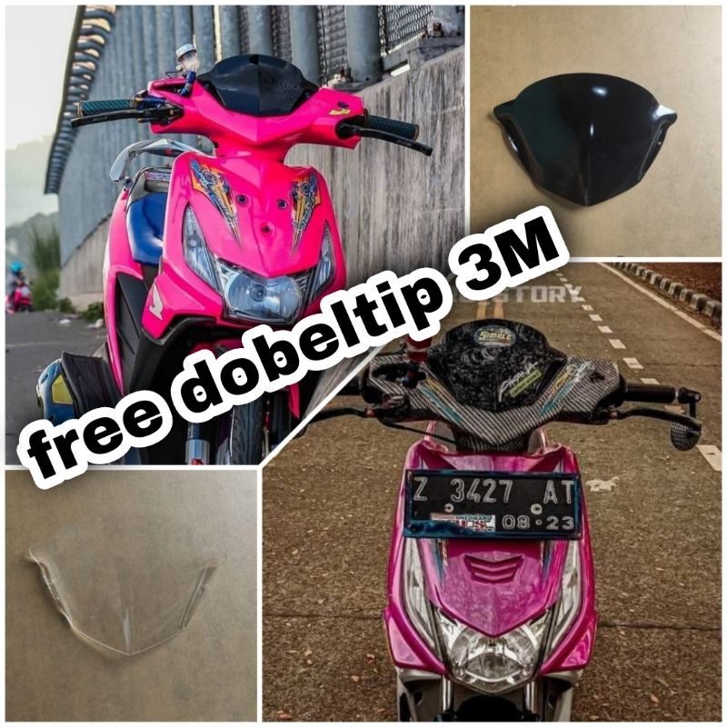 visor beat  karbu- visor beat - visor beat fi (BARANG PECAH GARANSI BARU))