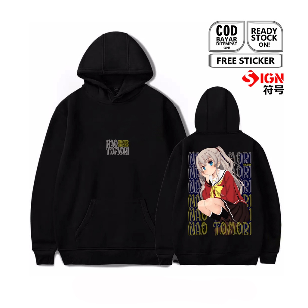 HOODIE NAO TOMORI CHARLOTTE HOSHINOUMI ACADEMY ANIME MANGA WAIFU YU OTOSAKA KAZUKI AYUMI SHUNSUKE OTAKU WIBU JAPAN CULTURE BAJU JEPANG COSPLAY - SIGN CLOTH