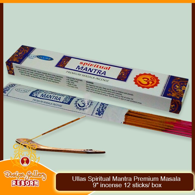 Ullas Spiritual Mantra Premium Masala 9&quot; incense 12 sticks/ box