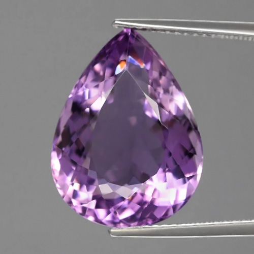 Clean Pear 13.49ct 18x13.8x9.7mm Natural Unheated Rich Purple Amethyst, Uruguay AT130