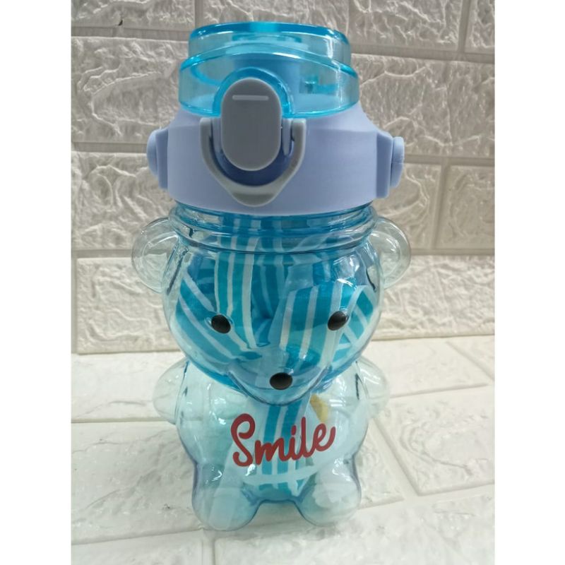 Botol Minum Motivasi Gradisi Pastel 1.3 Liter Teddy Bear