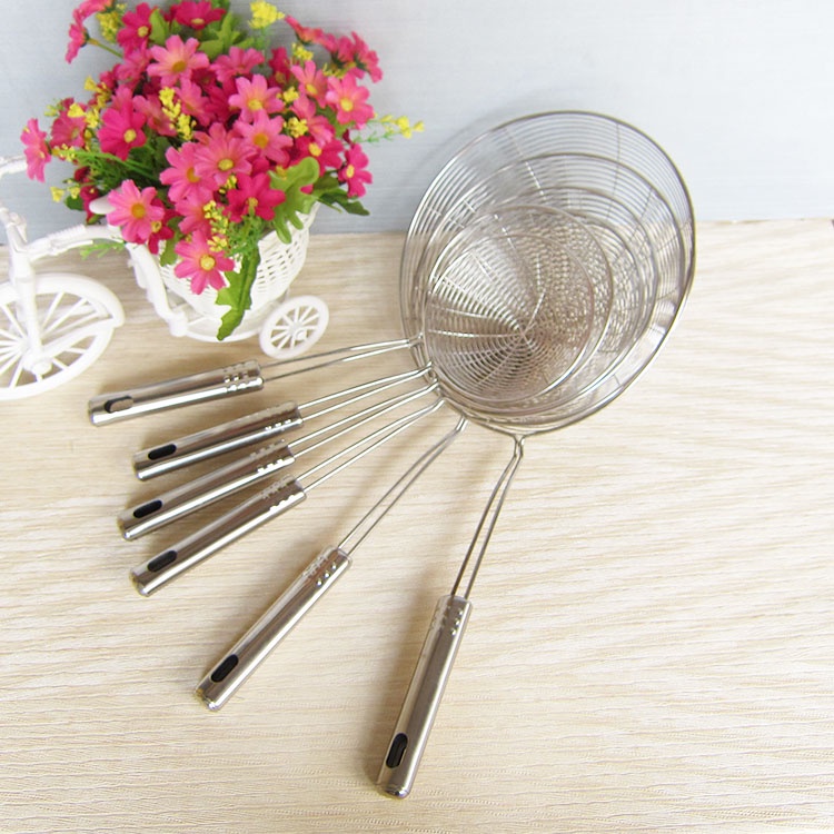 HOVELSHOP Tirisan Saringan Minyak Soup Serokan Gorengan Tahan Panas Stainless Steel