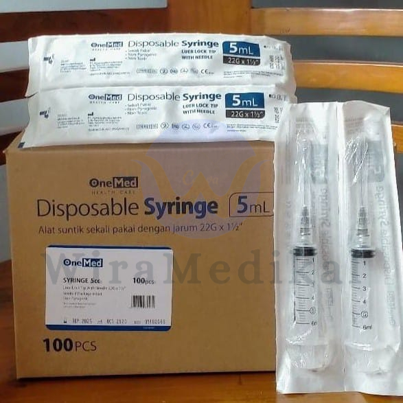 Disposable Spuit Syringe 1cc, 3cc, 5cc, 10cc Onemed - Suntikan 1ml, 3ml, 5ml, 10ml - Eceran