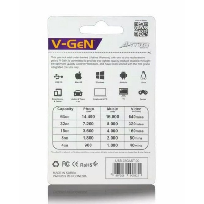 Flashdisk VGen 32 GB USB Astro V-Gen 32GB Garansi Seumur Hidup