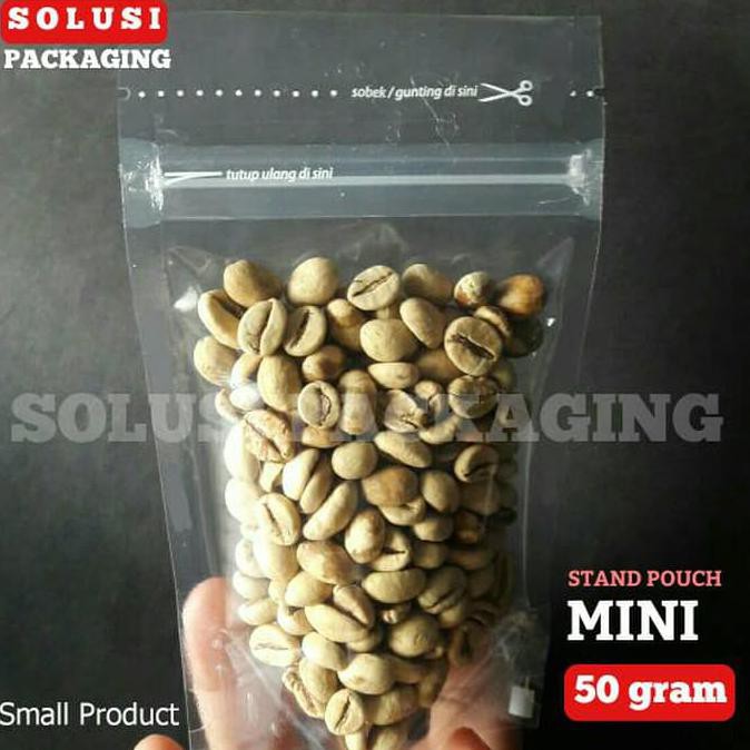 

STAND POUCH MINI 50 GR/KEMASAN KOPI SNACK/PLASTIK KLIP/PACKAGING BIG SALE