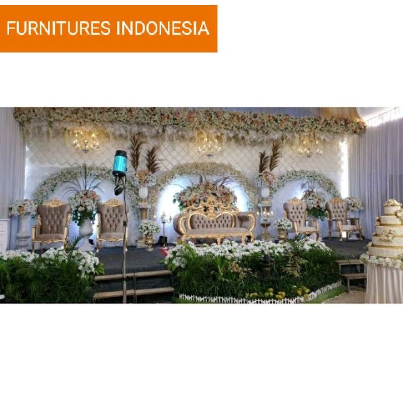 SET KURSI PELAMINAN WAYANGAN RAJA SALMAN