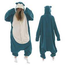 BAJU ONESIE KOSTUM SNORLAX POKEMON PIKACHU HIJAU PIYAMA TIDUR COSPLAY KIGURUMI