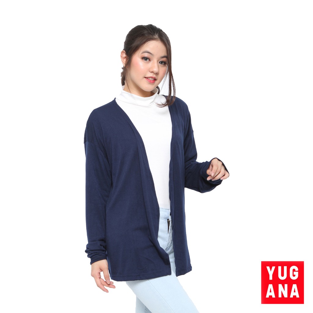 BL - CRSPX Cardigan Oversize Wanita Polos-NAVY