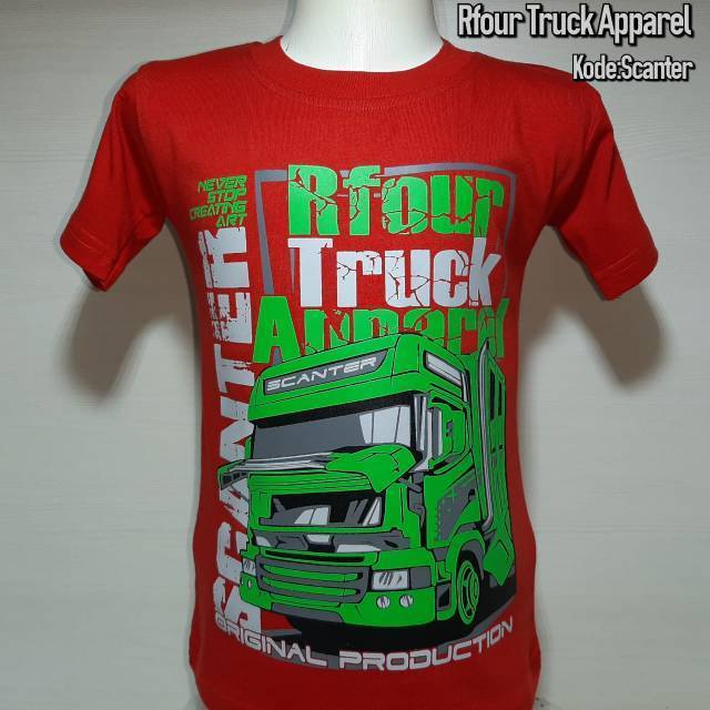  Kaos  truck  anak  Kaos  Anak  Anak  1 6 tahun Kaos  anak  