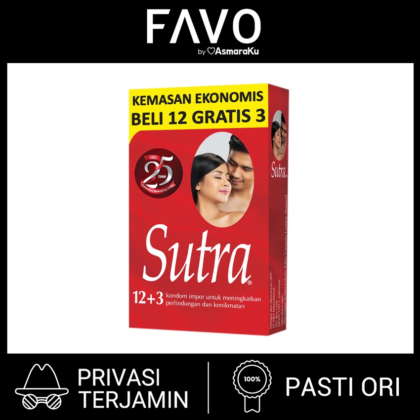 Kondom Sutra Merah isi 12 - Kondom Tipis Sutra
