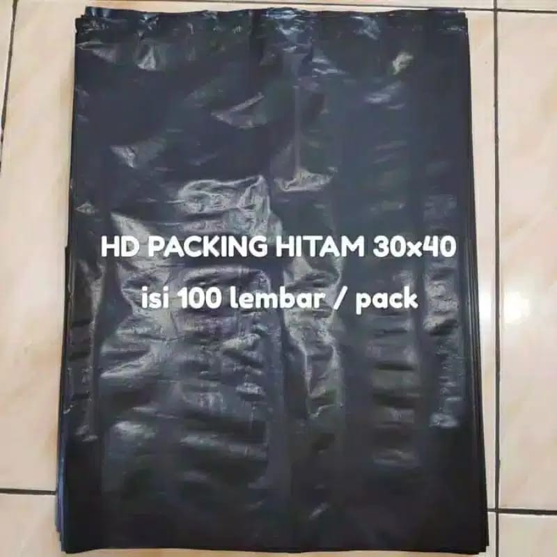 HD Packing Hitam 30x40.isi 100 Pcs Plastik sampah kecil / Kantong plastik packing / Kantong Sampah /