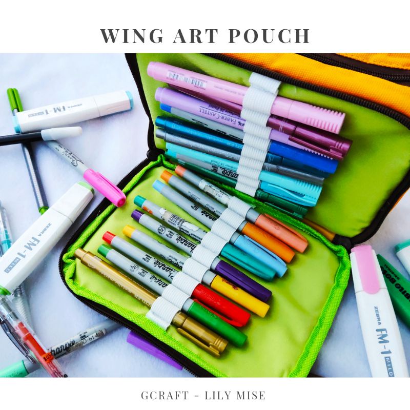 

wing art pouch - tempat pensil - art pouch - stationary pouch - tempat alat tulis - kotak pensil