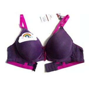 RUMI |  Bra Rainbow Full Cup Tanpa Kawat / Bh Wanita Busa Tipis Kait 2 Size 34 36 38 Rainbow