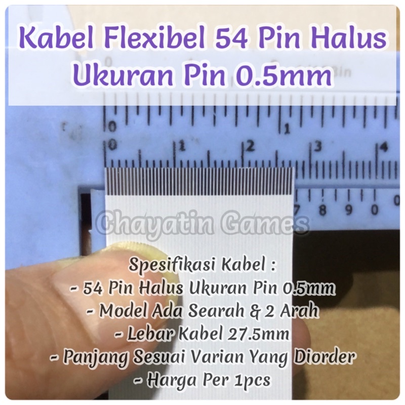 Kabel Flexibel 54 Pin Halus Model &amp; Panjang Varian Ukuran Pin 0.5mm