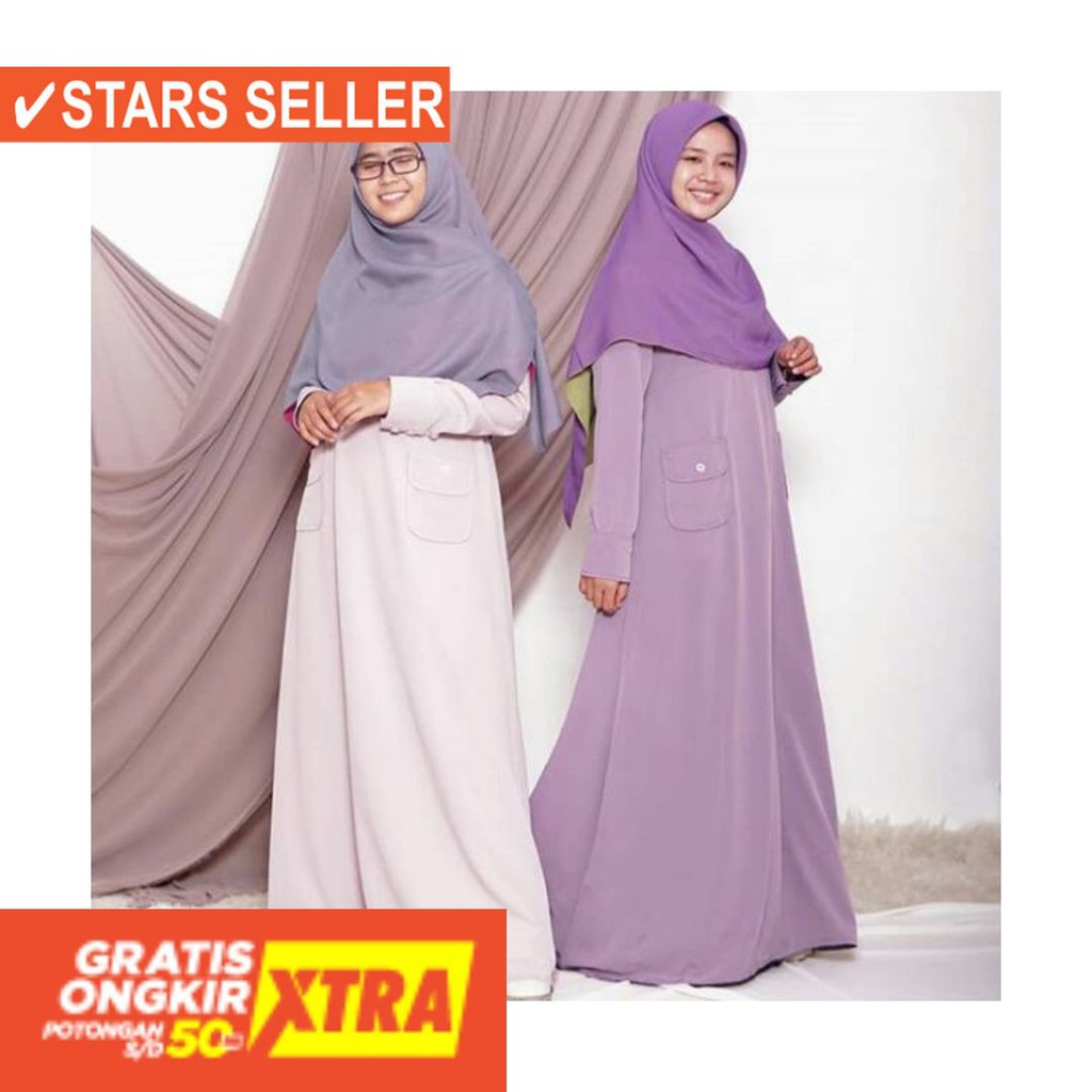 BAJU LEBARAN PAKAIAN MUSLIMAH SYARI BERGO BALOTELI / Gamis Premium. Hijab Alila