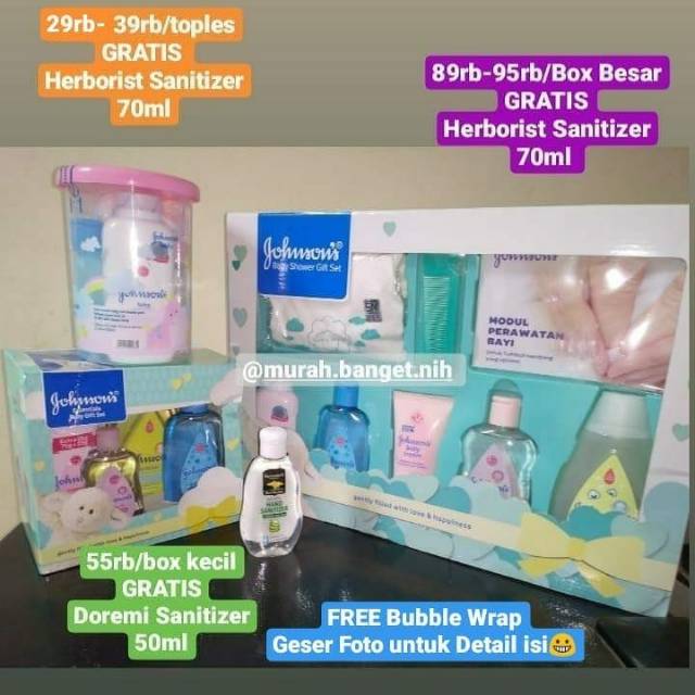 Johnson Baby Gift Set Johnson Baby Shower Johnson Esential Gift Johnson Toples Paket Sabun Johnson