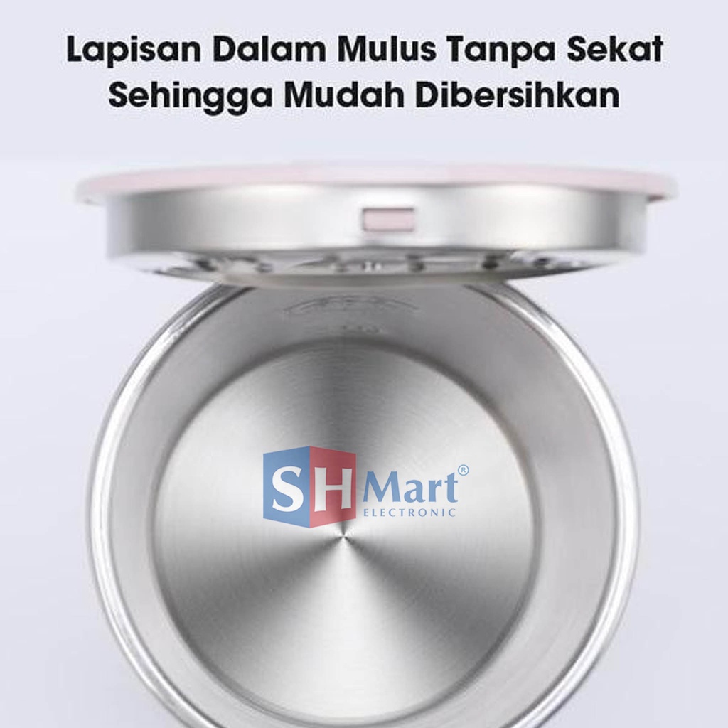 TEKO LISTRIK PEMANAS AIR STAINLESS STEEL FOOD GRADE KONTROL SUHU KAPASITAS 2 LITER SAMONO