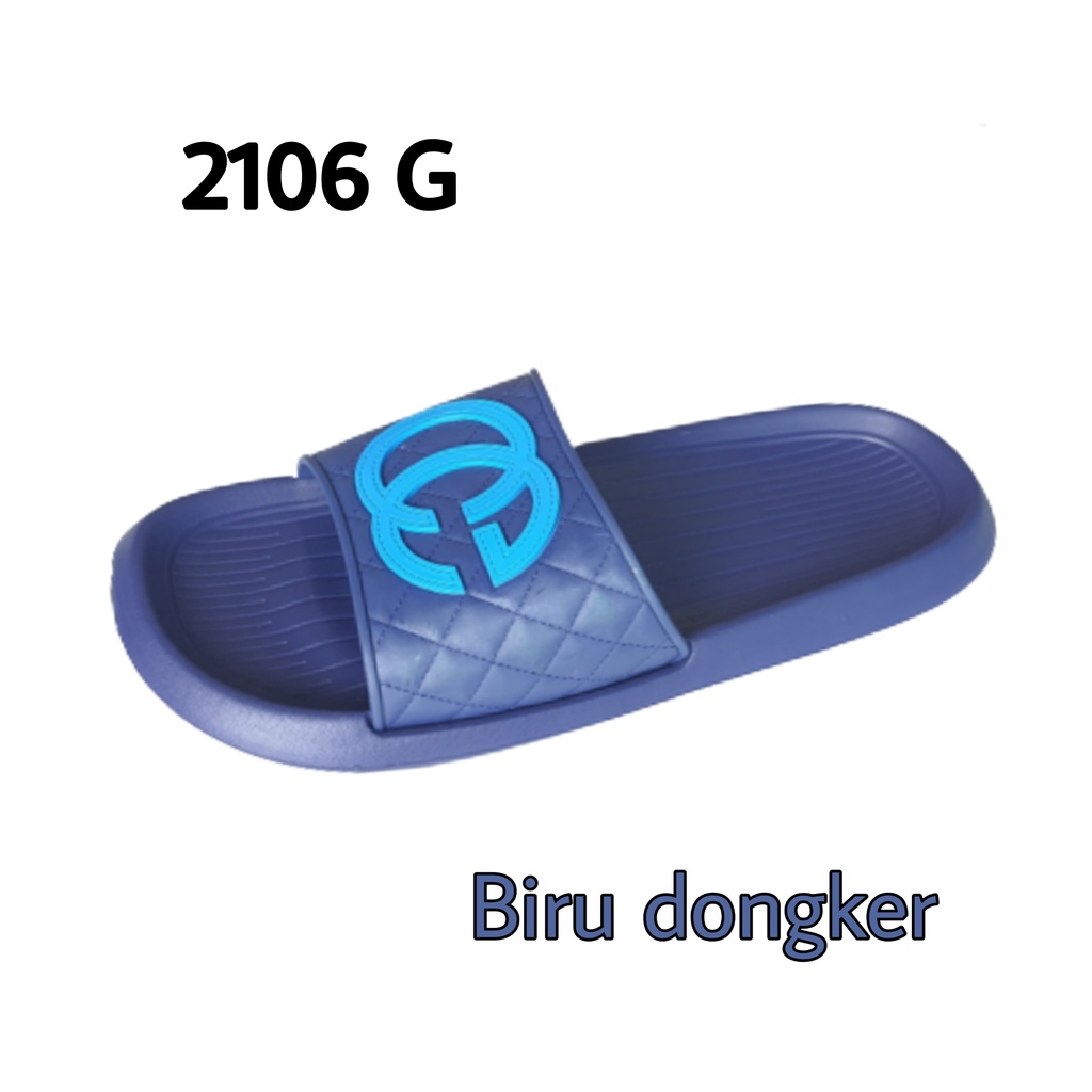 Sandal Pria Slide Selop Terbaru  2106 G BIRU DONGKER