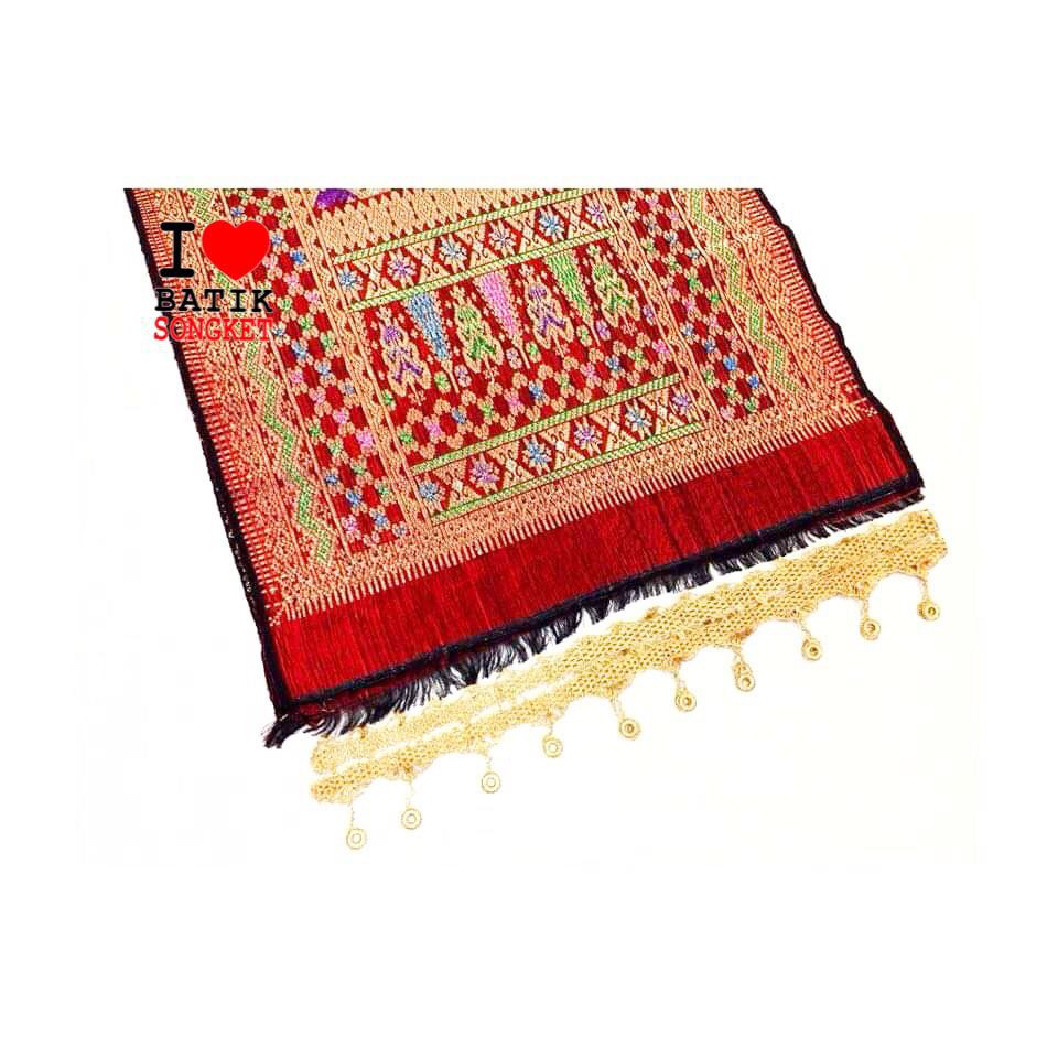 ronce emas renda rumbai bordir songket palembang tenun