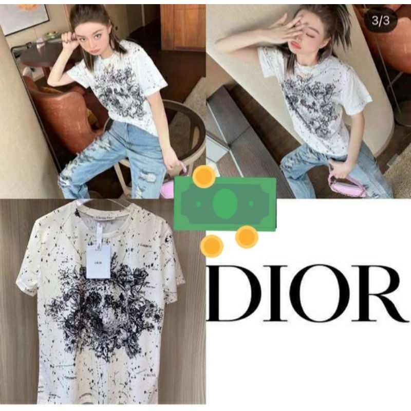 KAOS DIOR MIRROR - KAOS IMPORT - DIOR - ATASAN WANITA - KAOS WANITA - ATASAN IMPORT
