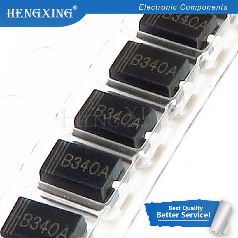 500pcs Dioda Schottky B340A-E3-61T B340A-E3 / 61T 3A 40V SMA DO-214AC