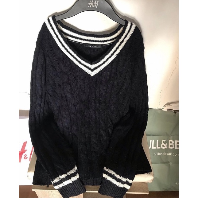 Preloved Knit Cable Kepang Sweater Academia Branded INGNI