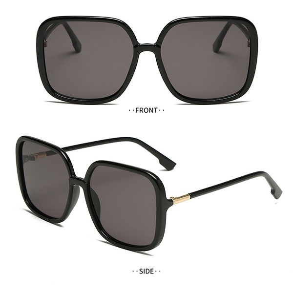 Kacamata Wanita Retro Square Oversized Anti Blue Light / Kaca mata Over size Korean Fashion Hitam Import Sunglasses / TV-127