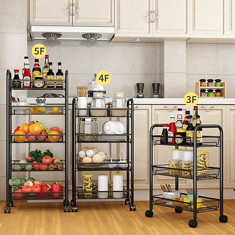 PROMO Navan Rolling Storage Cart Rak Troli Kamar Mandi Tidur Dapur Rak Troli 3/4/5Susun Serbaguna Rak Salon Organizer Rack Rak Kamar Tidur Dapur Kamar Mandi Dengan Roda SUTERA99