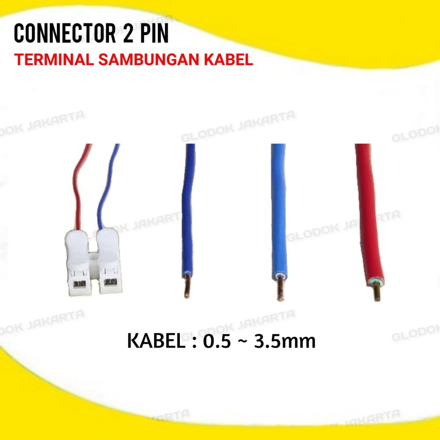 Terminal Sambungan Kabel 2 Jalur Quick Connect Wire 2 Pin CH2