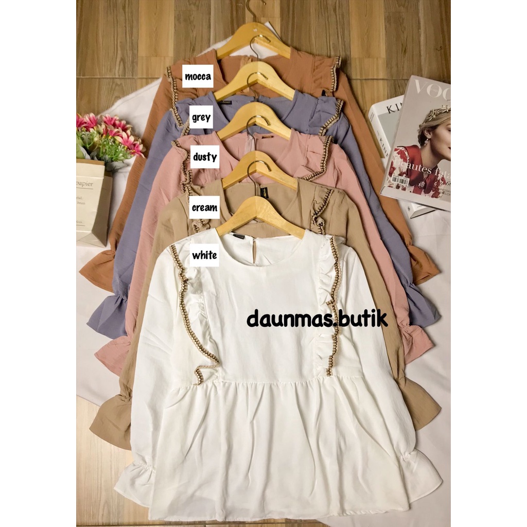 1KG MUAT 5PCS | FELI RUFFLE BLOUSE CRINCLE HITS OOTD ALA SELEBGRAM FASHION GROSIR WANITA TERMURAH