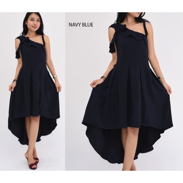 High low one shoulder dress