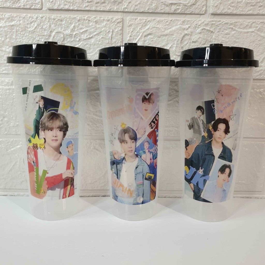 [Wajib Order Kardus/Bubblewrap] Reusable Cup ver bts Aesthetic (READY STOK)