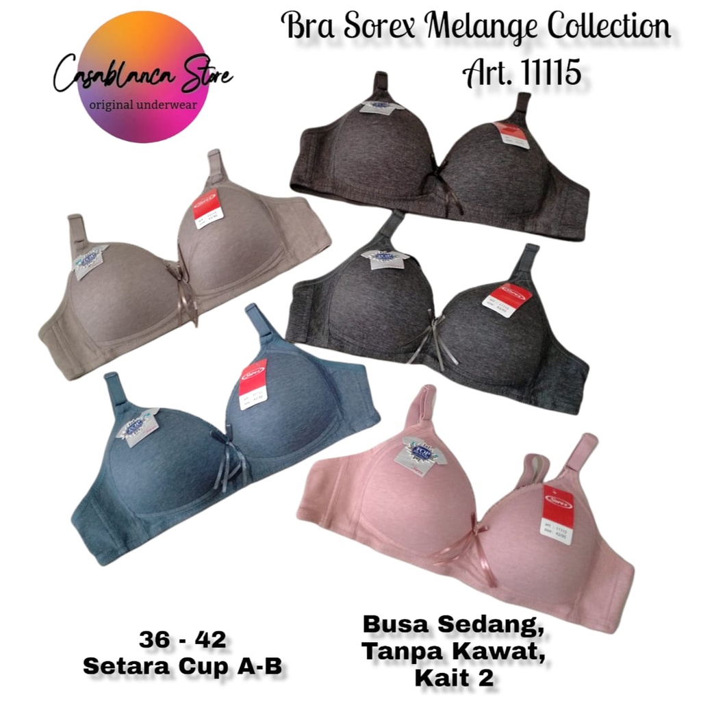 BH SOREX MELANGE COLLECTION ART. 11115 Tanpa Kawat, Busa Sedang, Kait 2