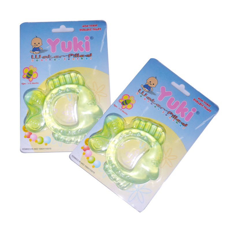 Mainan Gigitan Bayi Waterpilled Soother Teether Merk Yuki