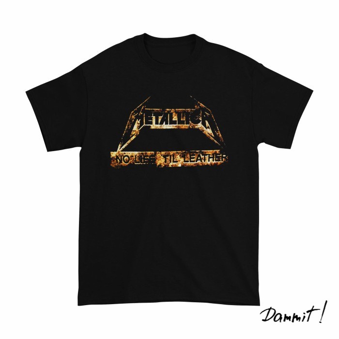 Kaos Band Metallica Leather 2015 Tour | Kaos Music Metallica - Hitam