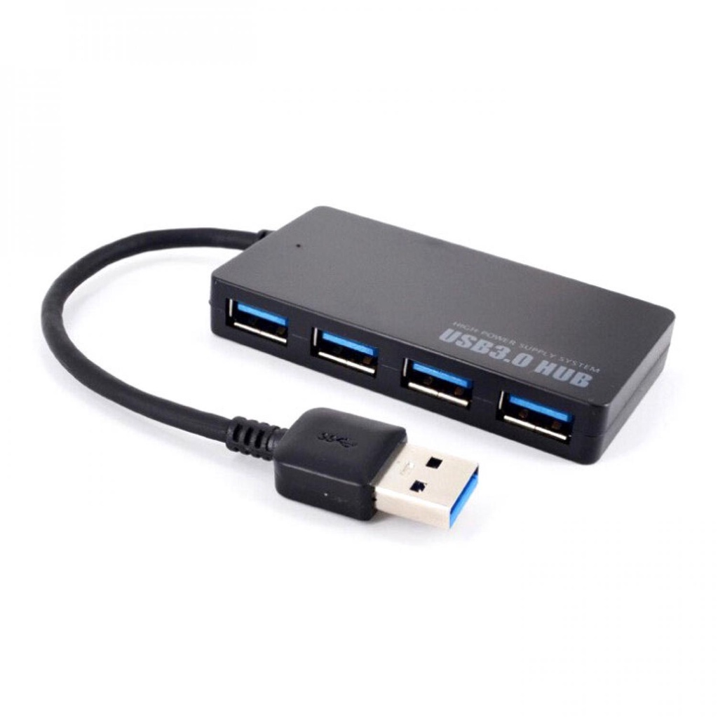 USB Travel Charger &amp; HUB Combo USB 3.0 4 Port - UH-103U3-Hitam-Slot USB-4 Port